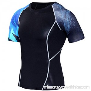 PKAWAY Mens Breathable Short Sleeve Compression Workouts Shirt Black Running Tee B07PW883KQ